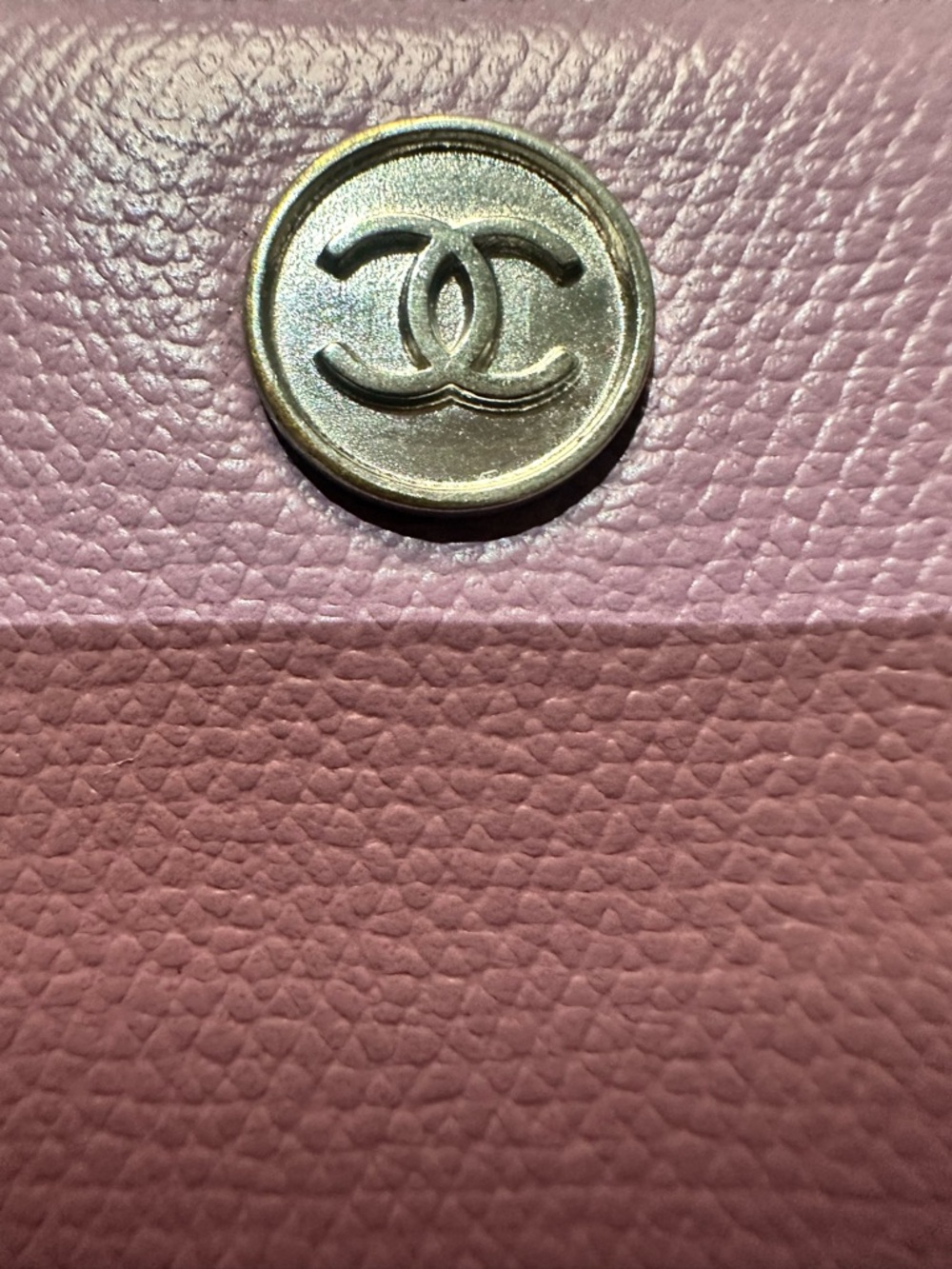 CHANEL Lilac Caviar Leather Long Wallet with Silver CC Snap - Picture 9 of 9